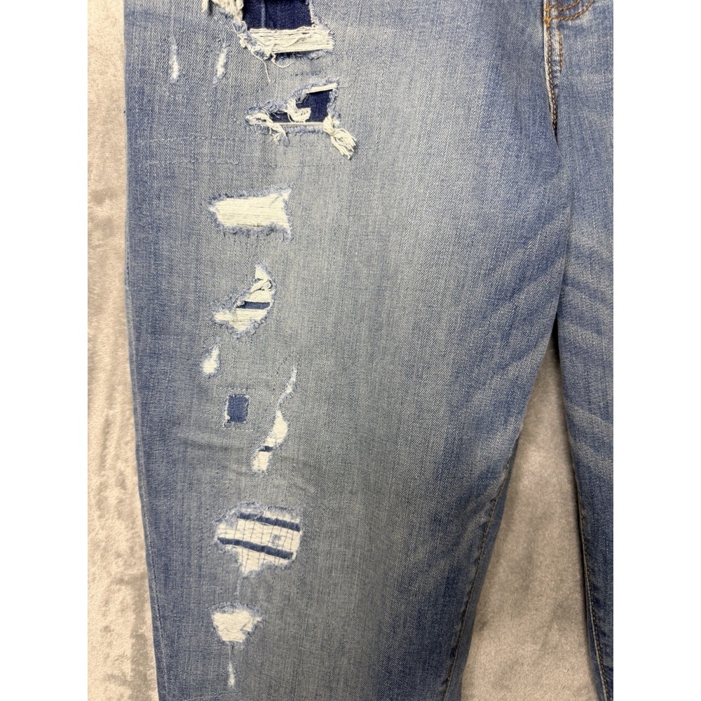 Lane Bryant Jeans Size 16 Blue High-Rise Girlfriend 36X31 10" Rise Distressed - Picture 3 of 7